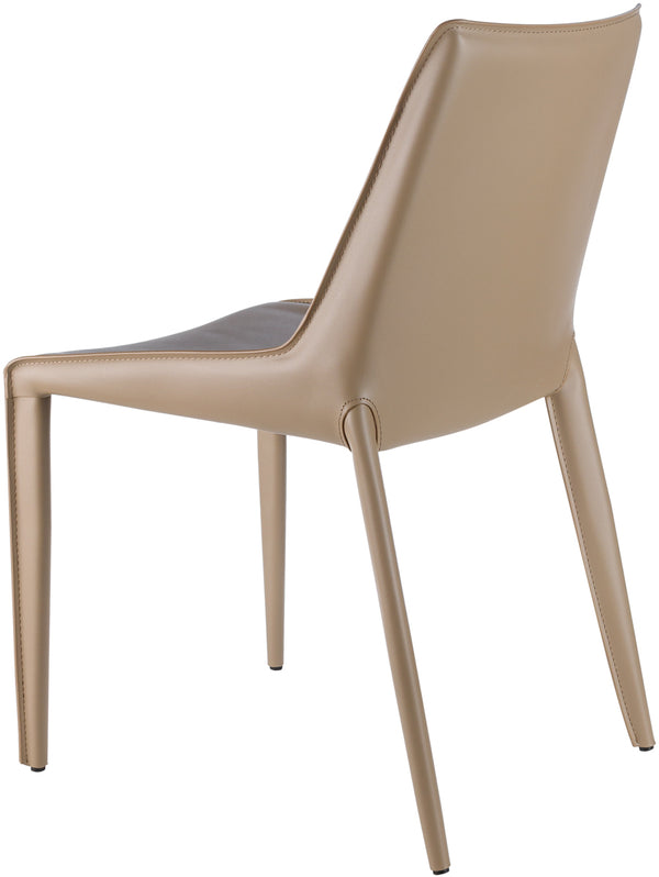 Hanks HKS-003 34"H x 23"W x 19"D, 34"H x 23"W x 19"D Dining Chair HKS-003  Upholstery: Light Brown; Base: Taupe Surya