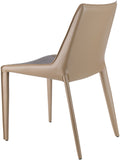 Hanks HKS-003 34"H x 23"W x 19"D, 34"H x 23"W x 19"D Dining Chair HKS-003  Upholstery: Light Brown; Base: Taupe Surya