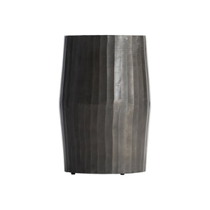 Bernhardt Bernhardt Baja Cast Aluminum Outdoor Accent Table, Black Nickel Wave-Textured 12" Round Side X05156