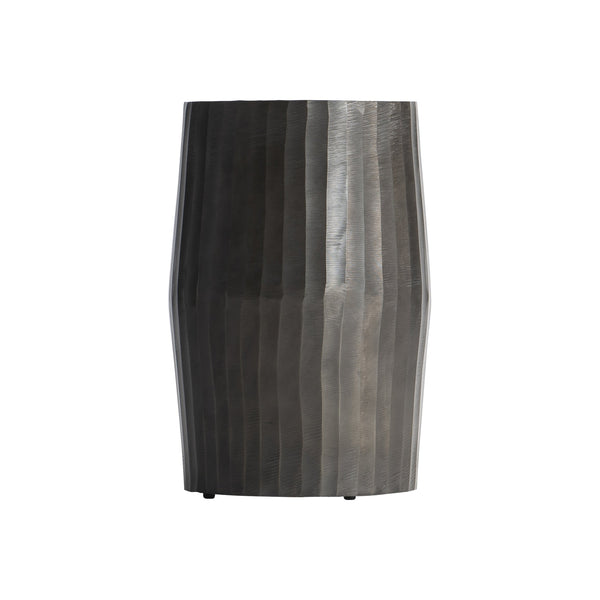 Bernhardt Bernhardt Baja Cast Aluminum Outdoor Accent Table, Black Nickel Wave-Textured 12" Round Side X05156