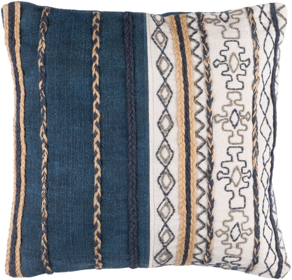 Surya Holston Woven Cotton Throw Pillow Global Artisan Pattern for Sofas and Armchairs HL001-2020