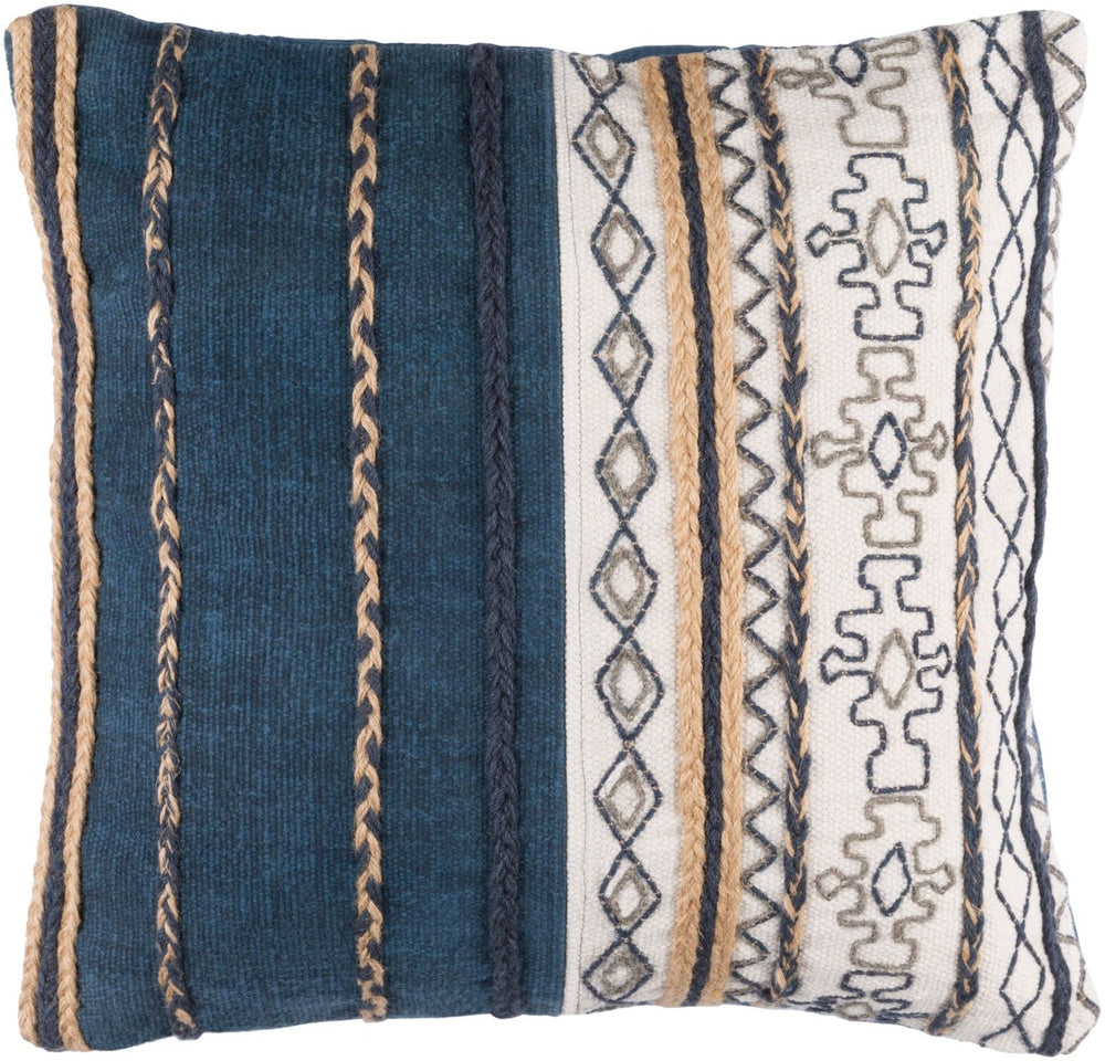 Surya Holston Woven Cotton Throw Pillow Global Artisan Pattern for Sofas and Accent Chairs HL001-2020P