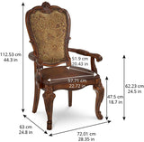 A.R.T. Furniture Old World Upholstered Back Arm Chair (Sold As Set of 2) 143207-2606 Brown 143207-2606