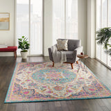 Nourison Passion PSN22 Machine Made Power-loomed Narrow Border Indoor Only Transitional Bohemian Rug Ivory,Multi, Ivory 100% Polypropylene 99446717924