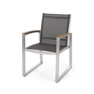 English Elm Glasgow Outdoor Dining Chair Set Aluminum Mesh Mid-century Modern Patio Seating 62759.00