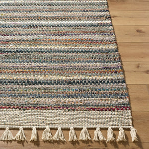 Livabliss Halifax Artisan Cotton Flatweave Rug Bohemian Global Style for Entryways and Accent Spaces Sage, Sandstone 2' x 3' HLF2300-23