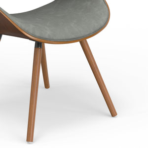 English Elm Malden Bentwood Dining Chair - Stylish Distressed Grey Vegan Leather For Modern Comfort & Versatility B136P158905