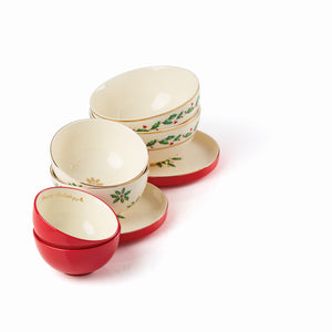 Lenox Holiday Luna 8-Piece Nesting Dinnerware Set Multi, IVORY PORCELAIN 893494