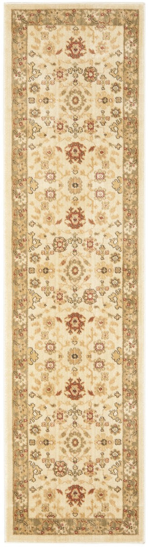 Safavieh Hlm1738 Power Loomed, 288,000 points/sqm, 12mm pile height Rug Cream / Green 8' x 11'