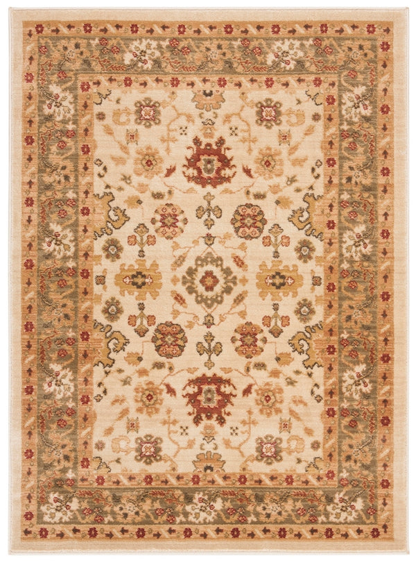 Safavieh Hlm1738 Power Loomed, 288,000 points/sqm, 12mm pile height Rug Cream / Green 8' x 11'