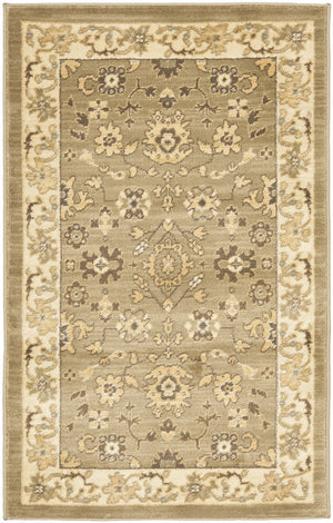 Safavieh Hlm1738 Power Loomed, 288,000 points/sqm, 12mm pile height  Rug Green / Creme HLM1738-5211-4