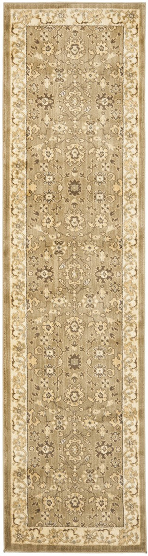 Safavieh Hlm1738 Power Loomed, 288,000 points/sqm, 12mm pile height  Rug Green / Creme HLM1738-5211-4