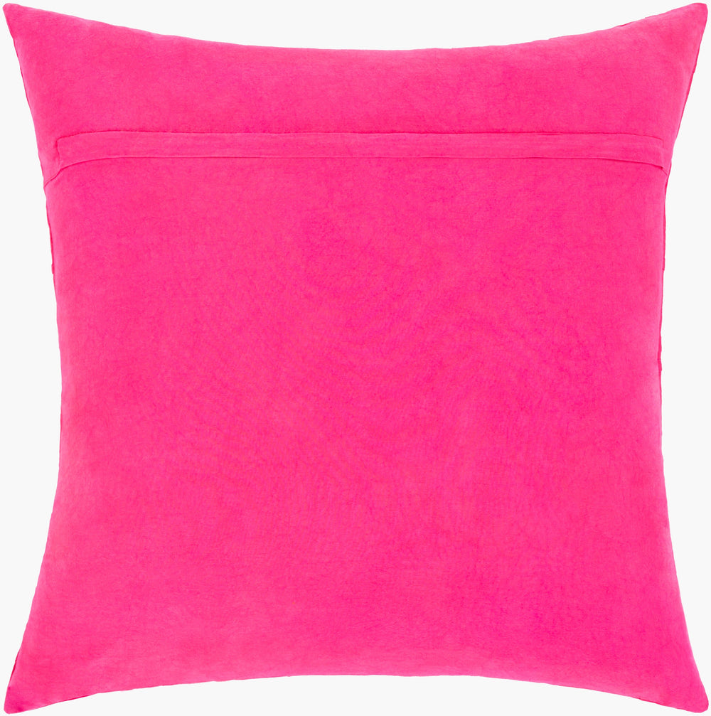 Surya Halen 20" X 20" Luxurious Linen-cotton Accent Pillow - Elegant Home Decor For Comfort & Style Magenta Linen,Cotton,Cotton Hln003-2222p