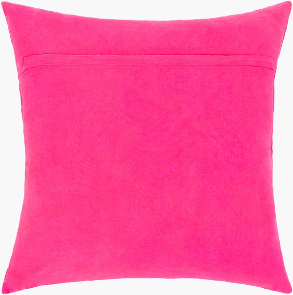 Surya Halen 20" X 20" Luxurious Linen-cotton Accent Pillow - Elegant Home Decor For Comfort & Style Magenta Linen,Cotton,Cotton Hln003-2222p
