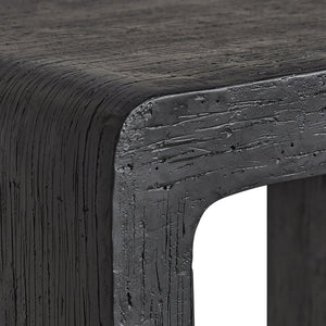Bernhardt Bernhardt Shephard Cast Resin Faux Bois Accent Table with Sculptural Organic Form 582120