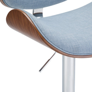 English Elm Marana - Stylish Adjustable Swivel Bar Stool In Denim Blue For Modern Kitchens & Home Bars B136P158926