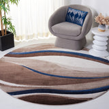 Safavieh Hollywood 766 HLW766 Power Loomed Contemporary Rug Beige / Blue HLW766C-212