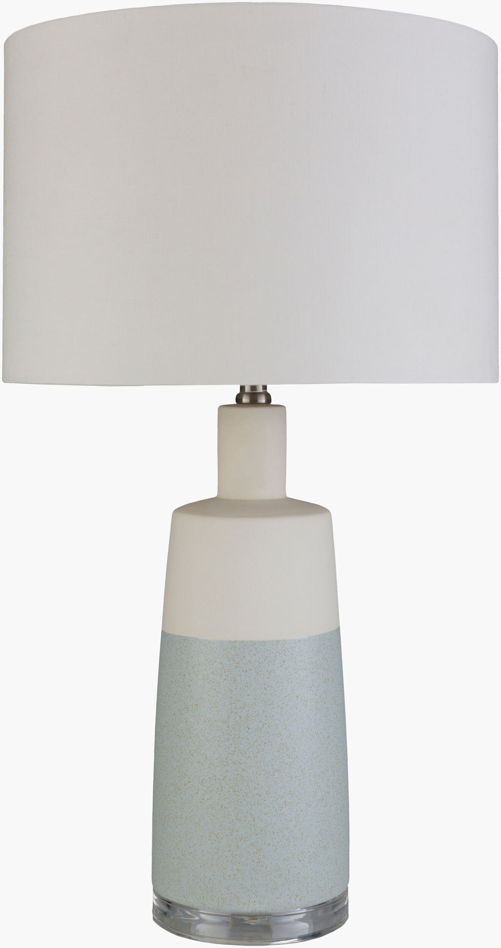 Surya Healey Elegant 27" Ceramic Accent Table Lamp With Crystal Finial & Linen Shade For Stylish Lighting Body, Cream Ceramic,Acrylic,Linen,Polyester,Crystal Hly-001