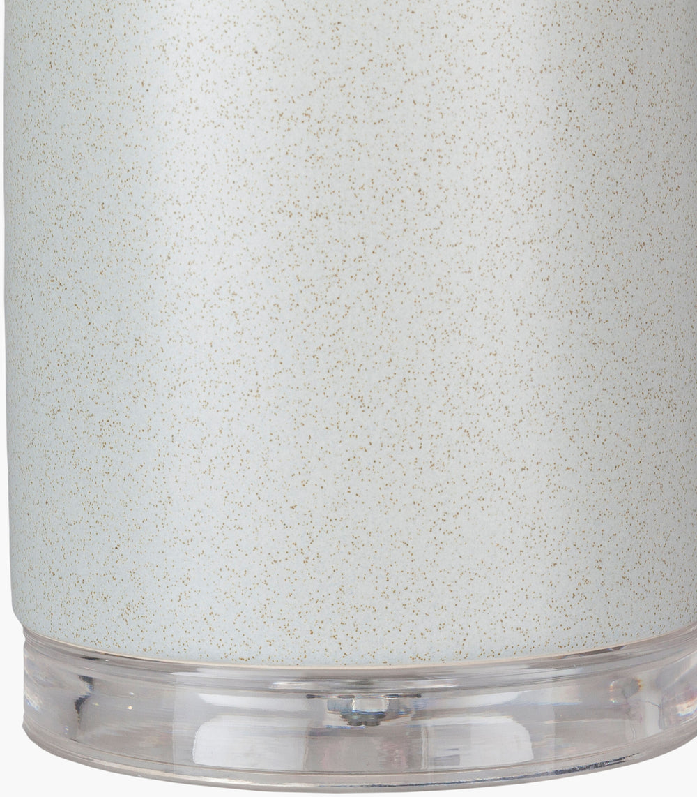 Surya Healey Elegant 27" Ceramic Accent Table Lamp With Crystal Finial & Linen Shade For Stylish Lighting Body, Cream Ceramic,Acrylic,Linen,Polyester,Crystal Hly-001