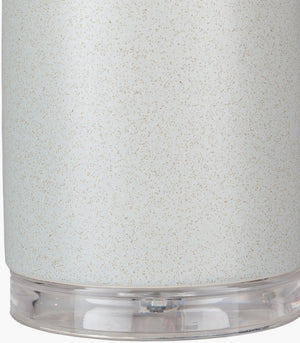 Surya Healey Elegant 27" Ceramic Accent Table Lamp With Crystal Finial & Linen Shade For Stylish Lighting Body, Cream Ceramic,Acrylic,Linen,Polyester,Crystal Hly-001