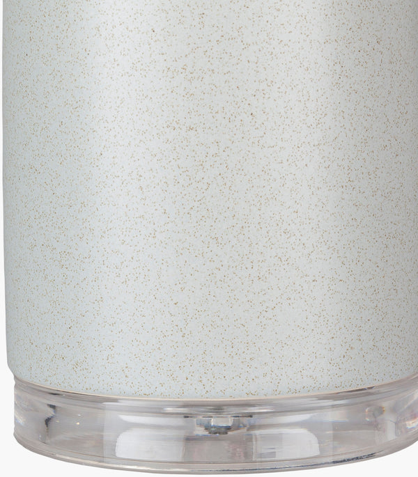 Surya Healey Elegant 27" Ceramic Accent Table Lamp With Crystal Finial & Linen Shade For Stylish Lighting Body, Cream Ceramic,Acrylic,Linen,Polyester,Crystal Hly-001