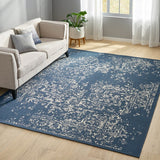 Christopher Knight Home® - Noble House - Althoff 7'10" X 10' Indoor/Outdoor Area Rug, Blue and Ivory