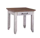 English Elm Steve Silver - Bear - Creek End Table - White