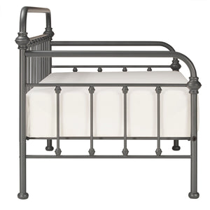 Homelegance By Top-Line Sione Antique Iron Metal Twin Daybed Grey Metal