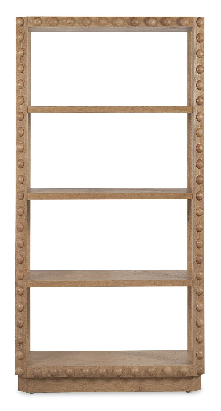 Hooker Furniture Commerce Oak Etagere With 3 Open Shelves, Beaded Plinth Base, Medium Natural Finish For Displayffects 7228-50740-80