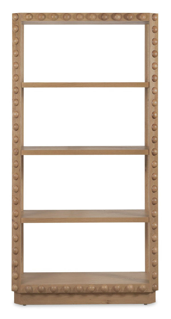 Hooker Furniture Commerce Oak Etagere With 3 Open Shelves, Beaded Plinth Base, Medium Natural Finish For Displayffects 7228-50740-80
