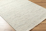 Hamburg HMB-2300 9' x 12' Handmade Rug HMB2300-912  Ivory, Light Gray, Medium Gray, Black Surya