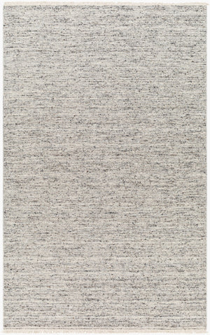 Surya Hamburg 2' X 3' Handmade Wool Rug - Modern Elegance With Stylish Fringe & Easy Maintenance For Comfort Medium Gray Wool Hmb2301-23