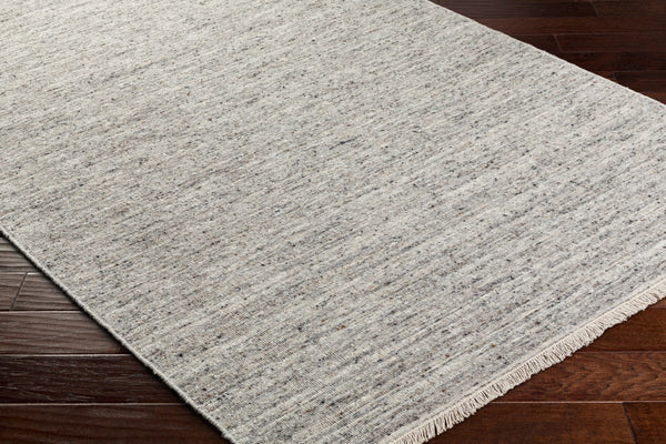 Surya Hamburg 2' X 3' Handmade Wool Rug - Modern Elegance With Stylish Fringe & Easy Maintenance For Comfort Medium Gray Wool Hmb2301-23