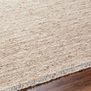 Surya Hamburg 2' X 3' Handmade Wool Rug - Modern Elegance With Stylish Fringe & Easy Maintenance For Comfort Beige Wool Hmb2302-23