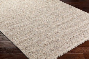 Surya Hamburg 2' X 3' Handmade Wool Rug - Modern Elegance With Stylish Fringe & Easy Maintenance For Comfort Beige Wool Hmb2303-23
