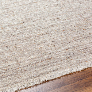 Surya Hamburg 2' X 3' Handmade Wool Rug - Modern Elegance With Stylish Fringe & Easy Maintenance For Comfort Beige Wool Hmb2303-23