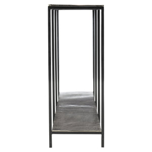 Bernhardt Bernhardt Equinox Console Table — 70"W Slim Nickel & Black Iron Modern Bauhaus Design For Hallways, Entryway 305913