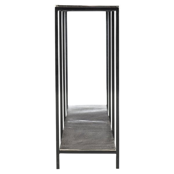Bernhardt Bernhardt Equinox Console Table — 70"W Slim Nickel & Black Iron Modern Bauhaus Design For Hallways, Entryway 305913