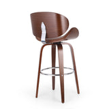 Christopher Knight Home® - Noble House - Jakin Mid-Century Modern Upholstered Swivel Barstool