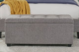 Parker House Parker Living Sleep Avery - Stream Storage Bench Stream Grey 100% Polyester (W) BAVE-BENCH-STR