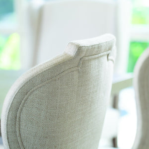 Bernhardt Bernhardt Ram Stool—Braided Seagrass Upholstered Footrest & Occasional Seat, Cream Muslin Accent (31") 385562