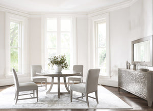 Bernhardt Bernhardt Cornelia Side Chair — Neo-Traditional Upholstered Dining Accent With Nebbia Wood Legs, Elegant Curves 331543