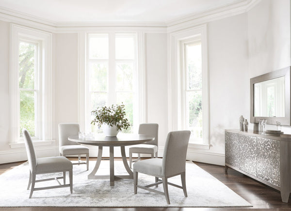 Bernhardt Bernhardt Cornelia Side Chair — Neo-Traditional Upholstered Dining Accent With Nebbia Wood Legs, Elegant Curves 331543