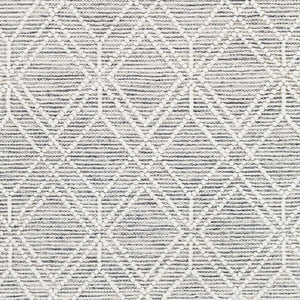 Livabliss Hemingway Flatweave Wool Blend Area Rug Global Pattern Fringe Border Living Room Accent Cream, Black 10' x 14' HMG2300-1014