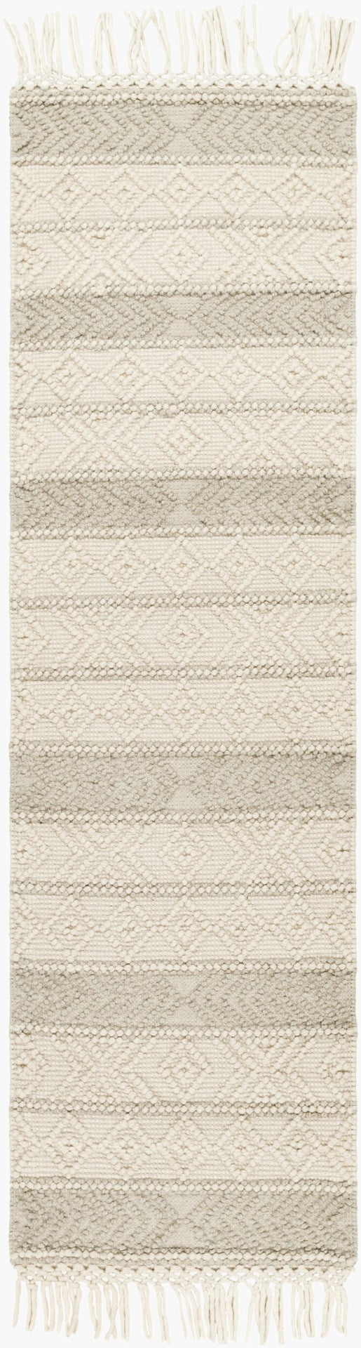Livabliss Hemingway Flatweave Wool Blend Handcrafted Rug Cottage Style Entryway Accent Ivory, Beige 2' x 5' HMG2309-25