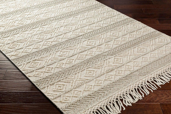 Livabliss Hemingway Flatweave Wool Blend Handcrafted Rug Cottage Style Entryway Accent Ivory, Beige 2' x 5' HMG2309-25