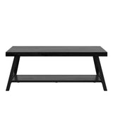 Homelegance By Top-Line Alastor Rustic X-Base Accent Tables Black MDF