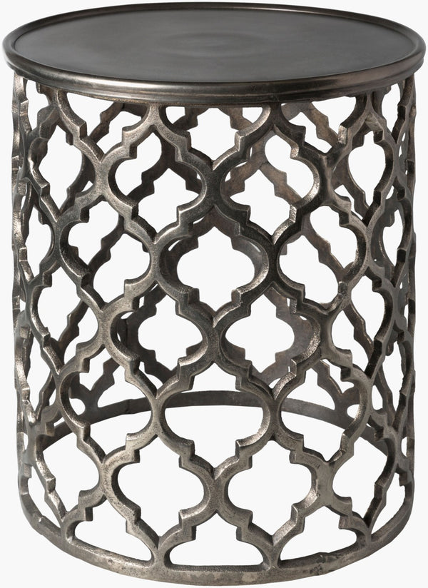 Surya Hammett Modern Aluminum End Table - Sleek 19"H X 16"W X 16"D Design For Elegant Home Spaces Top, Charcoal,Base, Charcoal Aluminum,Aluminum Hmmt101-161619