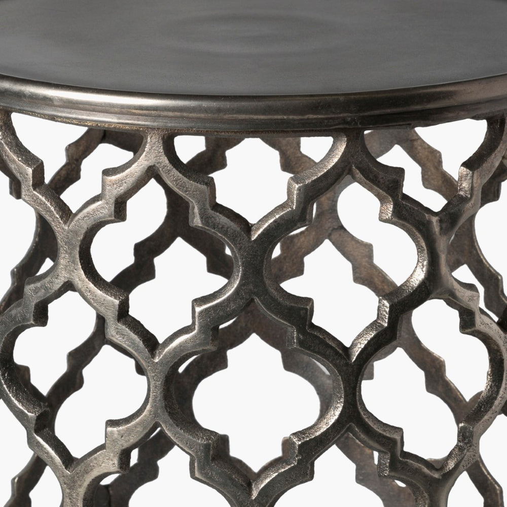 Surya Hammett Modern Aluminum End Table - Sleek 19"H X 16"W X 16"D Design For Elegant Home Spaces Top, Charcoal,Base, Charcoal Aluminum,Aluminum Hmmt101-161619