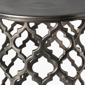 Surya Hammett Modern Aluminum End Table - Sleek 19"H X 16"W X 16"D Design For Elegant Home Spaces Top, Charcoal,Base, Charcoal Aluminum,Aluminum Hmmt101-161619